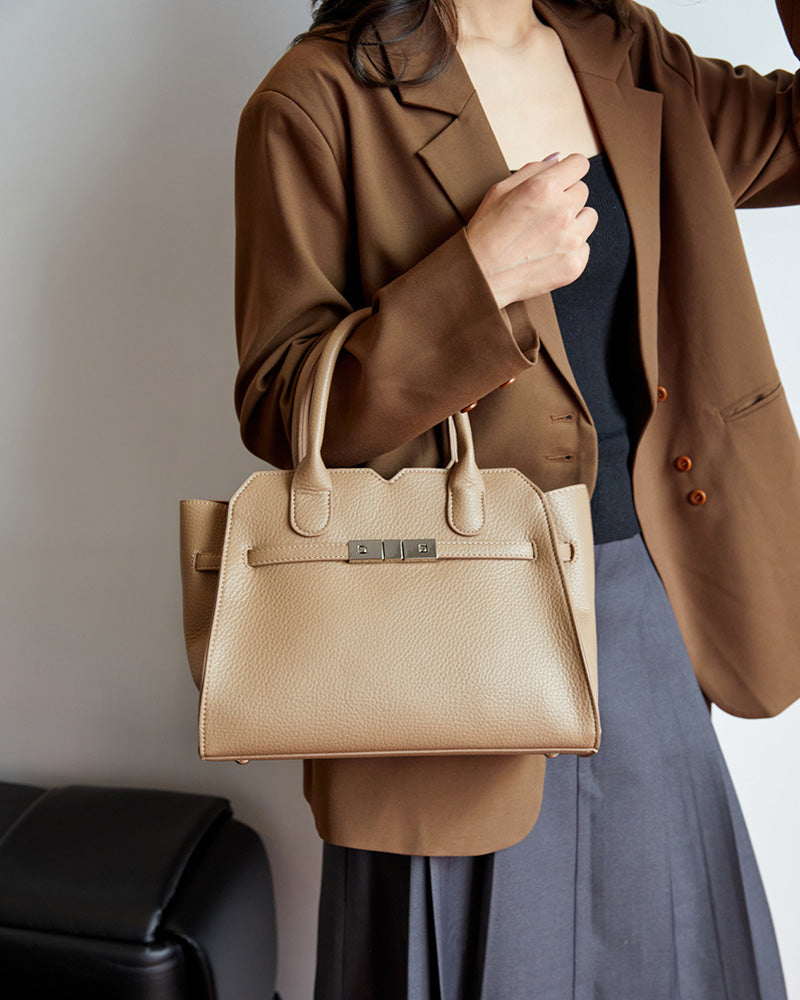 Eloise Top Handle Bag - Camel