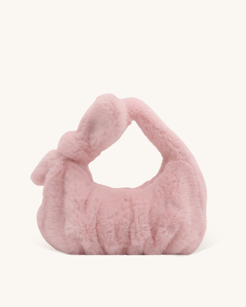 Isla Faux Fur Handbag - Pink