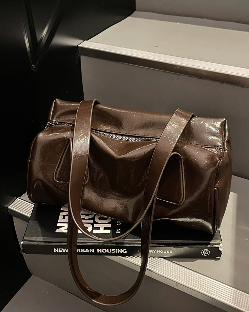 Flora Top Handle Bag - Dark Brown