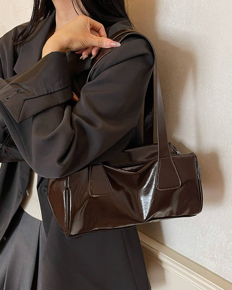 Flora Top Handle Bag - Dark Brown